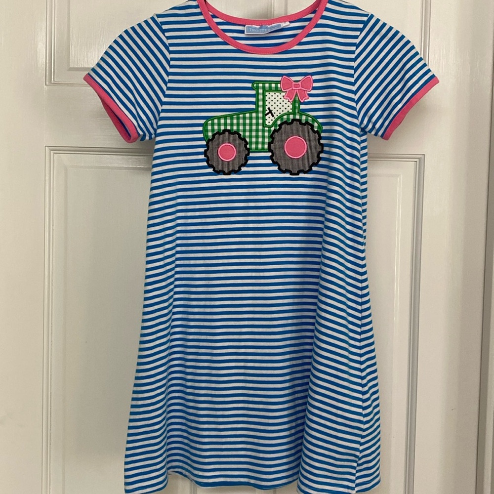 Trotter St. Kids Girls 8 Tractor dress